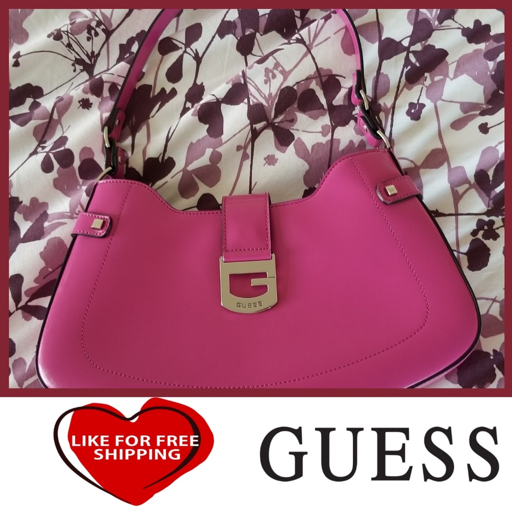 Pink Stylish Guess Purse/Handbag Good Condition